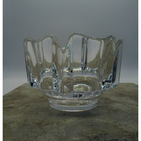 Orrefors CORONA Swedish Crystal Bowl Lars Hellsten Made In Sweden 1970s - Picture 6 of 12